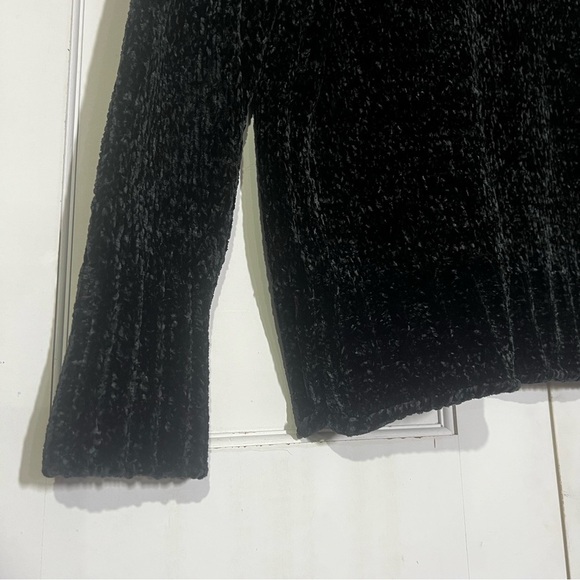Cynthia Rowley Velour Variegated Sweater Black Size Small - Picture 7 of 8